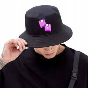 Kapelusz Bucket CZARNY Rybacki HAT EMOJI Top WZORY