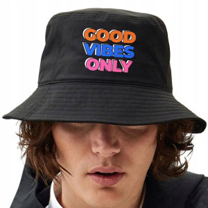 Kapelusz Bucket CZARNY Rybacki HAT Modne TOP WZORY
