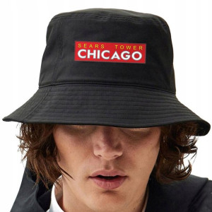 Kapelusz Bucket CZARNY Rybacki HAT Modne TOP WZORY