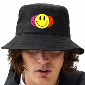 Kapelusz Bucket CZARNY Rybacki HAT Modne TOP WZORY