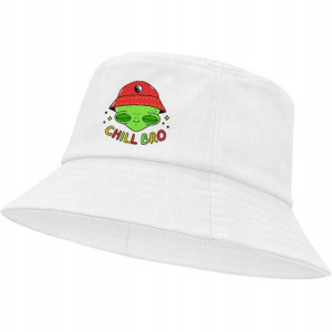 Kapelusz Bucket HAT Czapka BIAŁA PIĘKNE TOP WZORY