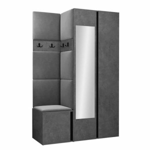 GARDEROBA Orion XXVI panele tapicerowane + meble kolor beton