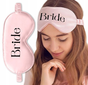 Maska Do Spania Na Oczy Różowa BRIDE Panieński Wz