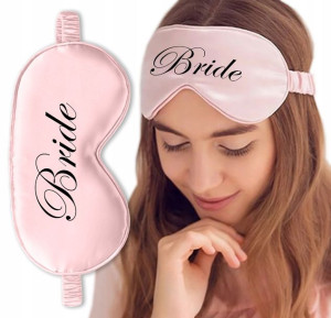 Opaska Do Spania Na Oczy Różowa BRIDE Panieński Wz