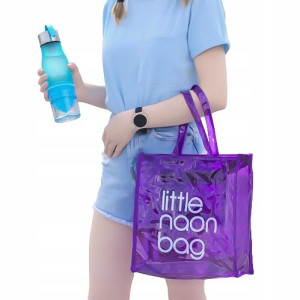 Stylowa Torba Little Naon Bag Fiolet Przeźroczysta