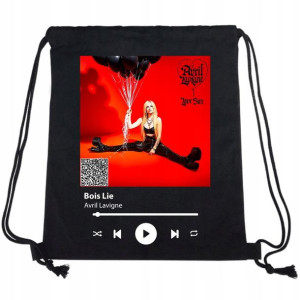 Plecak EKO Worek Czarny Do Szkoły SPOTIFY Wzory