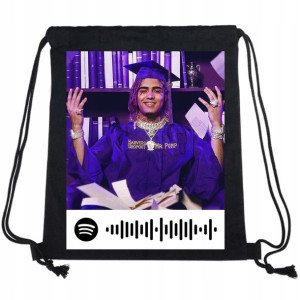 Plecak EKO Worek Czarny Na Plażę SPOTIFY QR Wzory