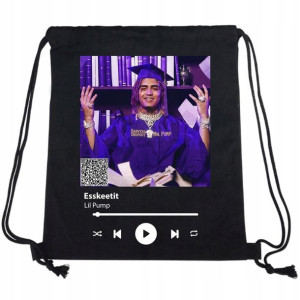Plecak EKO Worek Czarny Na Plażę SPOTIFY QR Wzory