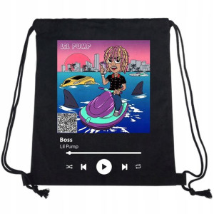 Plecak EKO Worek Czarny Na Trening QR LIL PUMP Wz