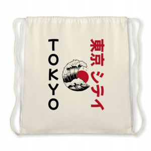 Plecak Worek Beżowy Eko HARAJUKU ANIME TOKYO Wzory