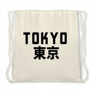 Plecak Worek Beżowy Eko HARAJUKU ANIME TOKYO Wzory