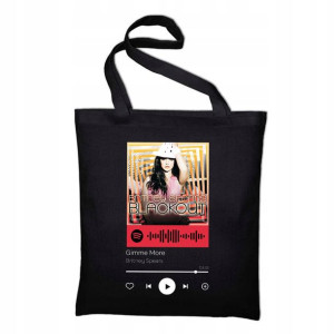 Torba Czarna ECO BRITNEY SPEARS wzór QR SPOTIFY 10