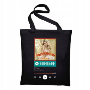 Torba Czarna ECO BRITNEY SPEARS wzór QR SPOTIFY 30