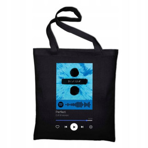 Torba Czarna ECO ED SHEERAN wzór QR SPOTIFY 38