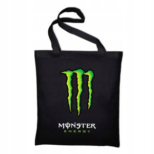 Torba ECO bawełniana Czarna wzór MONSTER ENERGY