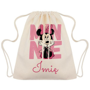 Worek EKO Plecak Na Prezent BAJKOWE MINNIE IMIĘ