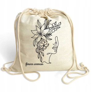 Worek Torba Plecak Beżowy Eko Minimalistyczne Wz