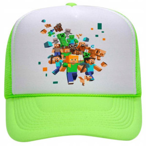 Czapka Limonka Z Daszkiem Do Szkoły MINECRAFT Wz