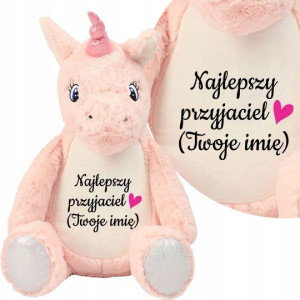 Miś Jednorożec Róż Najlepszy Przyjaciel Imię 02