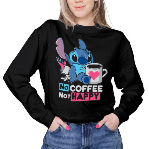 Bluza Damska Bez Kaptura Czarna Lilo I Stitch Wz L