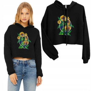 Wygodna Krótka Cropped Bluza SUNFLOWER Wz - L