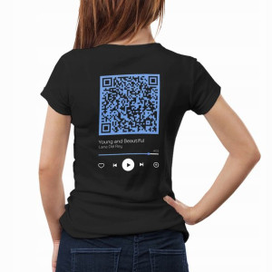 Damski T-SHIRT M Czarny TYŁ Lana Del Ray QR 03