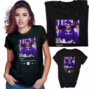 Koszulka Czarna Damska Qr Spotify T-shirt Wzory M