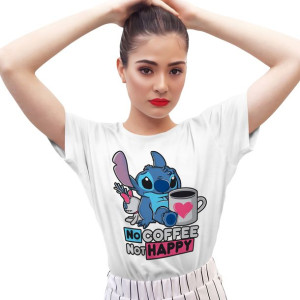 KOSZULKA DAMSKA BIAŁA Lilo i Stitch T-SHIRT XXL