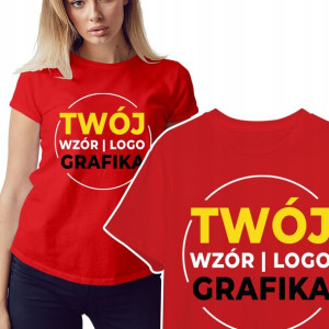 Koszulka Damska CZERWONY KREATOR Twoje Zdjęcie - M
