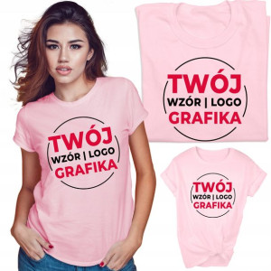 Koszulka Damska RÓŻOWY KREATOR Twoje Zdjęcie - M
