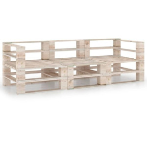 Ogrodowa sofa 3-osobowa z palet, drewno sosnowe
