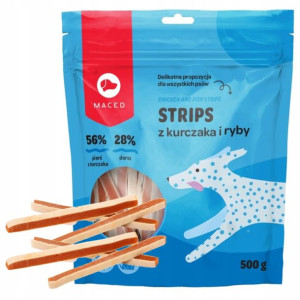 PASKI KURCZAK RYBA 500g Maced Przysmak dla psa