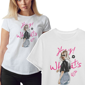 Wygodna Koszulka Biała Damska T-shirt Różne Wz M