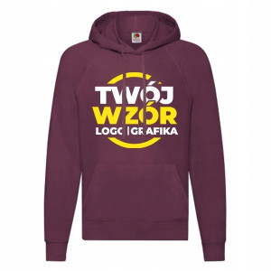 Bluza Kaptur BURGUND KREATOR Twoje Zdjęcie Logo L