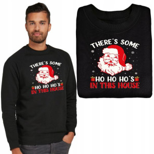 BLUZA MĘSKA Czarna ŚWIĄTECZNE Zabawne Wz - M