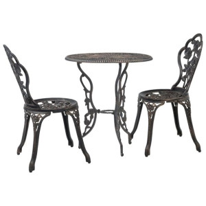 3-cz. zestaw mebli bistro ze stopu aluminium