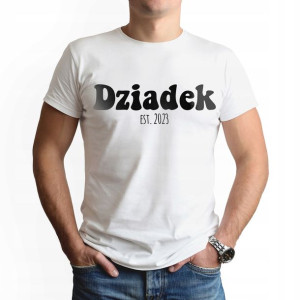 Koszulka Męska BIAŁA DZIADEK Różne Wzory 3XL