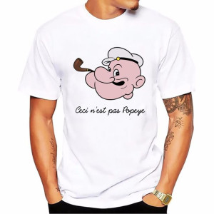 Koszulka MĘSKA Biała rozm XL nadruk PAPAJ POPEYE 1