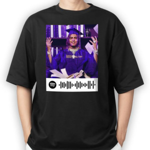 Koszulka Męska CZARNA LIL PUMP KOD QR Mix Wzory XL