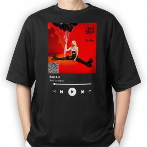 Koszulka Męska CZARNA SPOTIFY AVRIL LAVIGNE Wzo XL