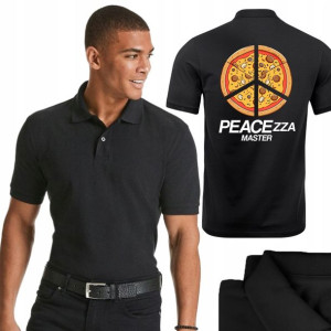 Koszulka POLO Męska CZARNA PEACEZZA MASTER - L
