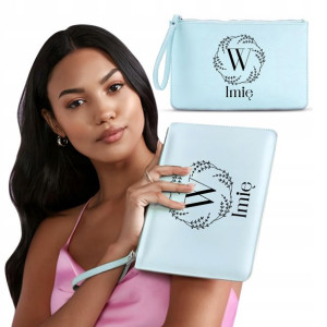 Kosmetyczka na Kosmetyki Soft Blue Monogram IMIĘ