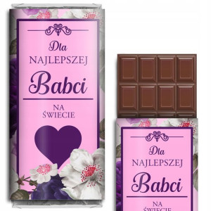 CZEKOLADA Na Prezent Dla Dzień BABCI Wzory - IMIĘ