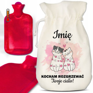 Termofor Ogrzewacz NA WALENTYNKI Kotki IMIĘ Wzory