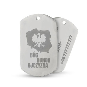 Nieśmiertelnik Prezent Bóg Honor Ojczyzna Wzory