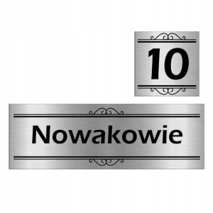 ZESTAW Tabliczek na DRZWI Nazwisko + NUMER Wzory