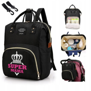 Plecak Super Mama Torba Do Wózka 3w1 Wzory