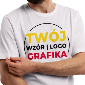 Koszulka Męska BIAŁY KREATOR Twoje Zdjęcie - 3XL