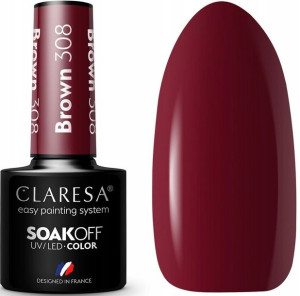 Claresa Lakier Hybrydowy Brown 308 Bordo 5g