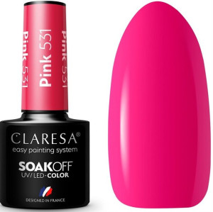 Claresa Lakier Hybrydowy Pink 531 Neonowy Róż 5g
